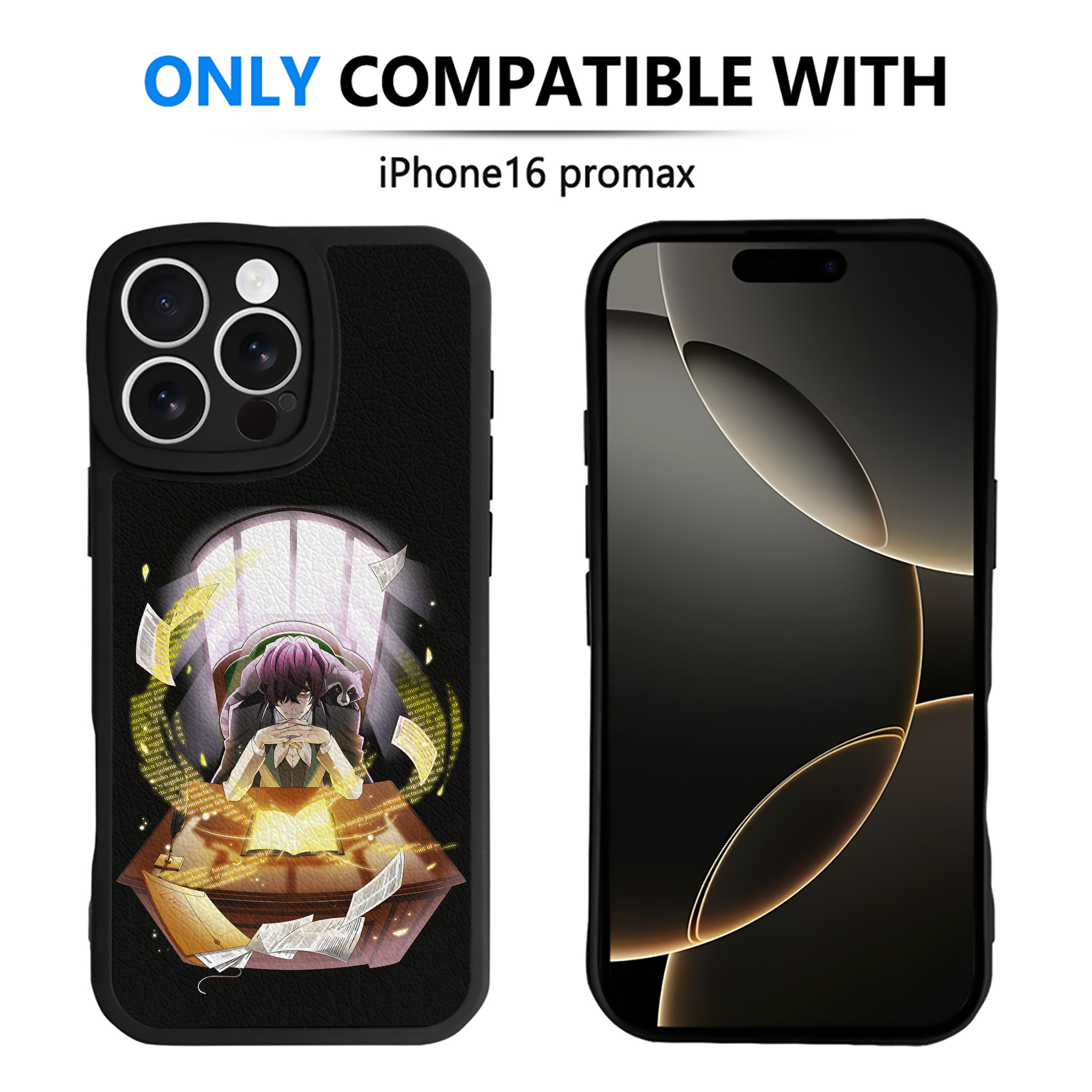 （画像用） 文豪ストレイドッグス Bungo Stray Dogs 【iPhone 16シリーズ対応】シリコンスマホケース（レザー調） 材質：シリコン